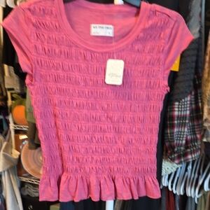 We The Free Pink Textured Top